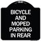 Signmission Bicycle and Moped Parking in Rear Heavy-Gauge Aluminum Architectural Sign, 18" x 18", BW-1818-24326 A-DES-BW-1818-24326 - alternate 1